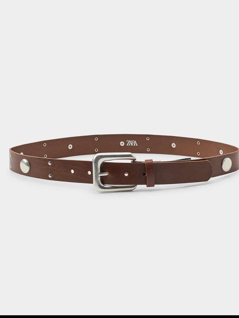 Zara leather metal studded belt